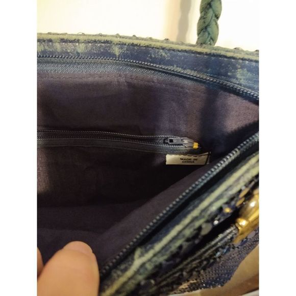 Unbranded Blue Sequin Hand Bag - Picture 9 of 11